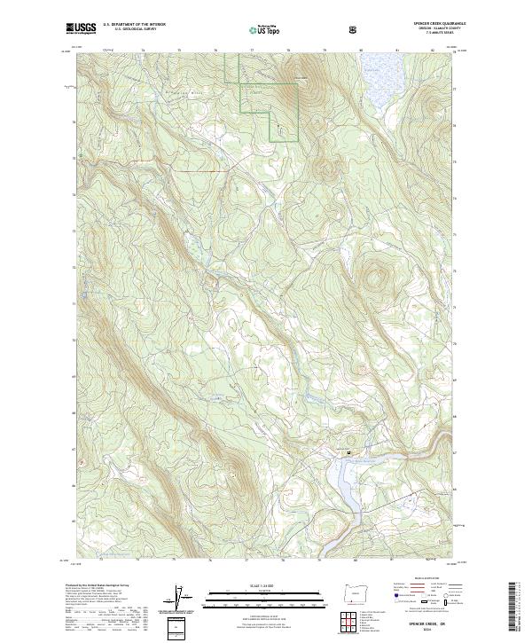 USGS Topographic Map – Spencer Creek