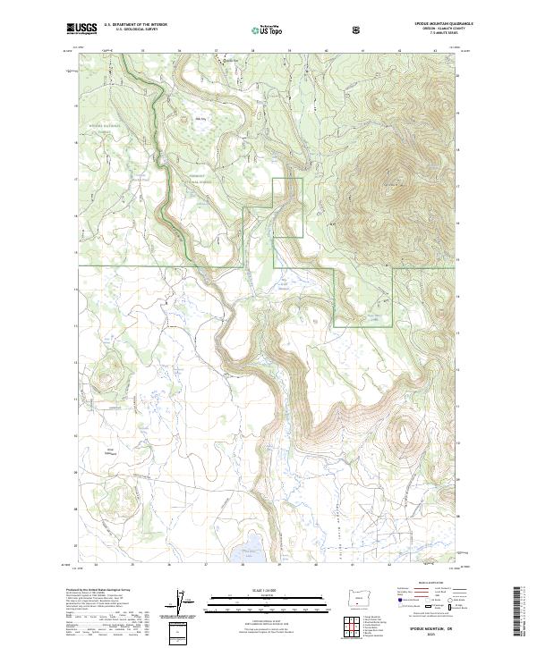 USGS Topographic Map – Spodue Mountain