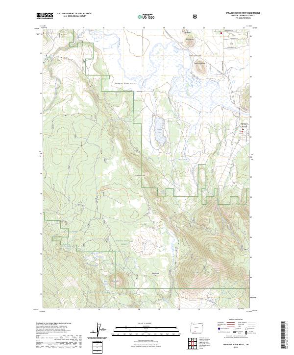 USGS Topographic Map – Sprague River West