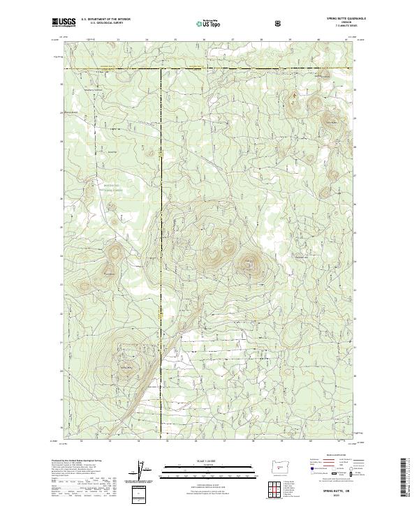 USGS Topographic Map – Spring Butte