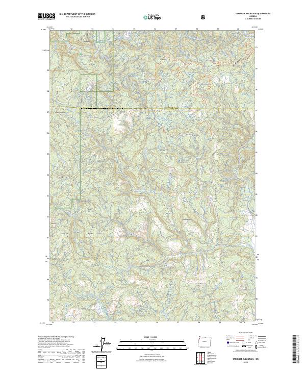 USGS Topographic Map – Springer Mountain