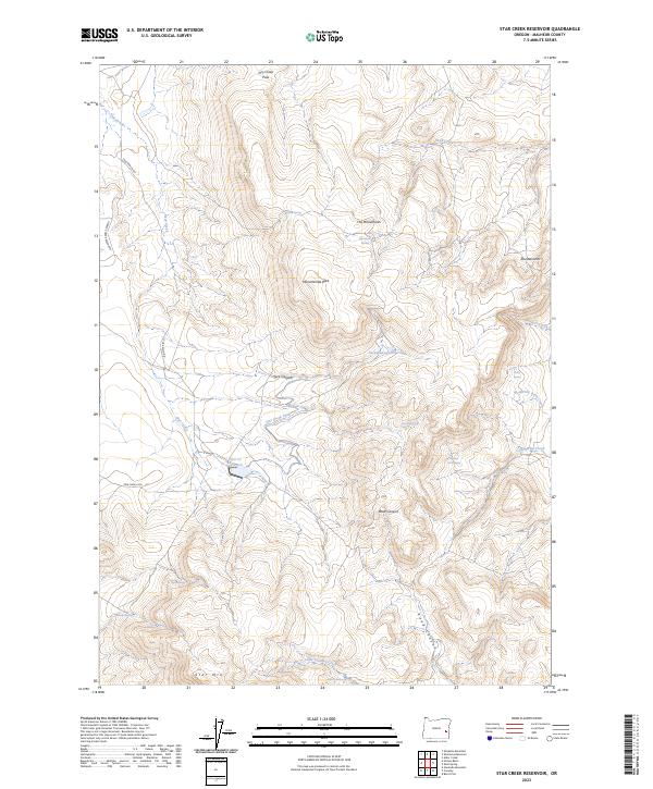 USGS Topographic Map – Star Creek Reservoir