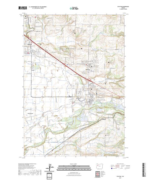 USGS Topographic Map – Stayton