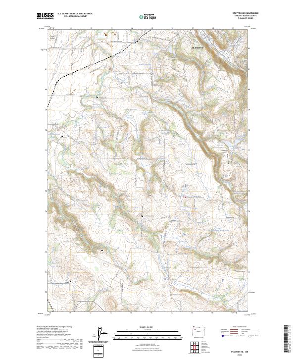 USGS Topographic Map – Stayton NE