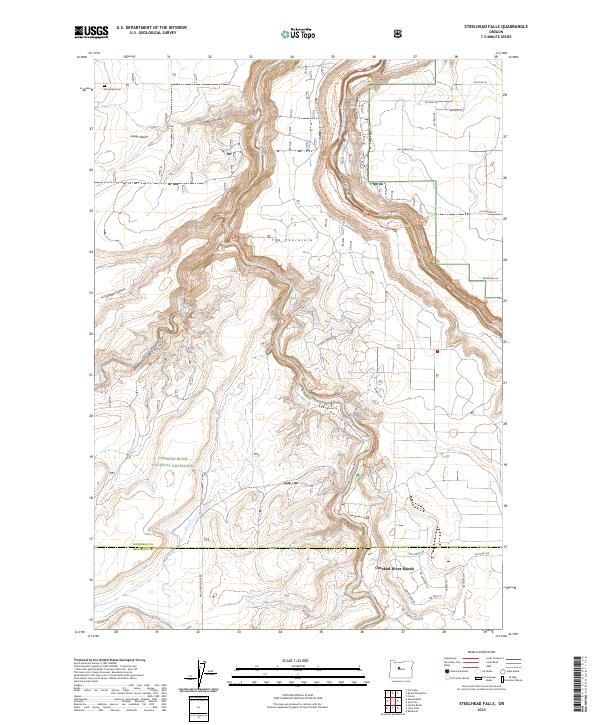 USGS Topographic Map – Steelhead Falls