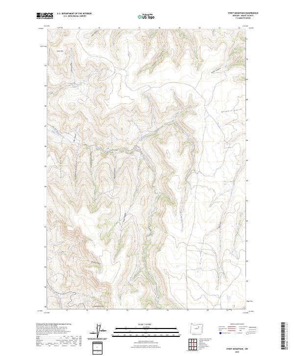 USGS Topographic Map – Steet Mountain