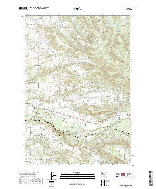 USGS Topographic Map – Stout Mountain