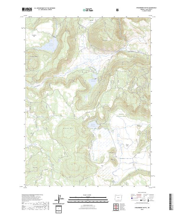 USGS Topographic Map – Strawberry Butte