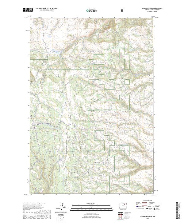 USGS Topographic Map – Sugarbowl Creek