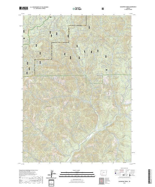USGS Topographic Map – Sugarpine Creek