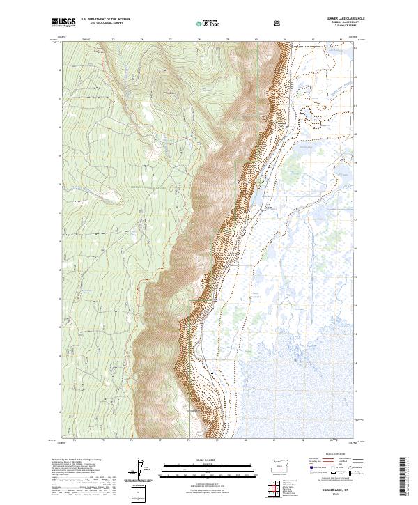 USGS Topographic Map – Summer Lake