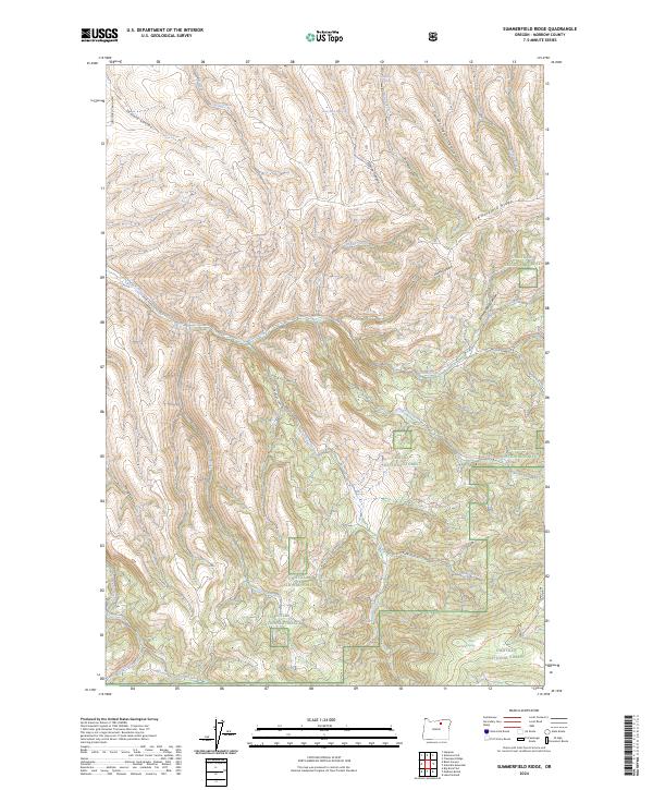 USGS Topographic Map – Summerfield Ridge