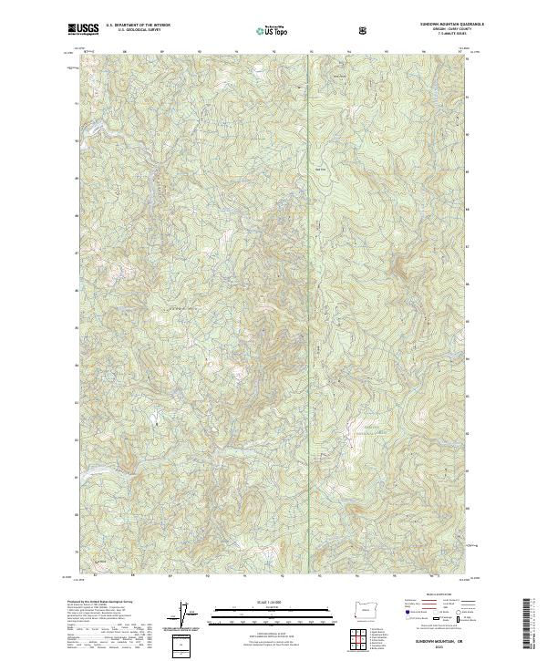 USGS Topographic Map – Sundown Mountain