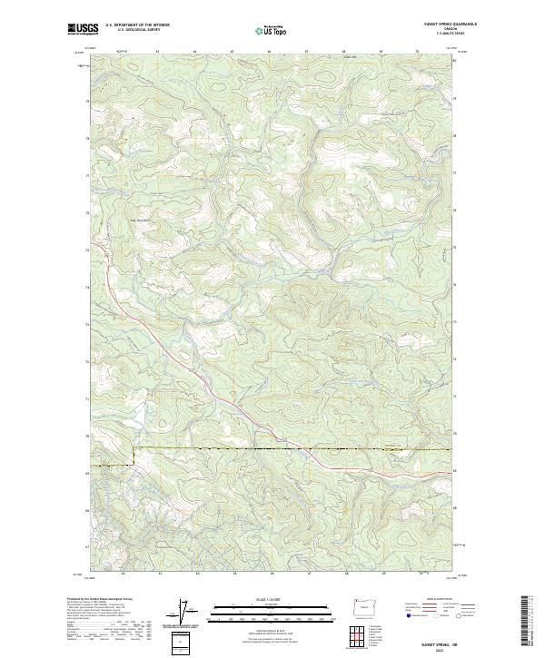 USGS Topographic Map – Sunset Spring