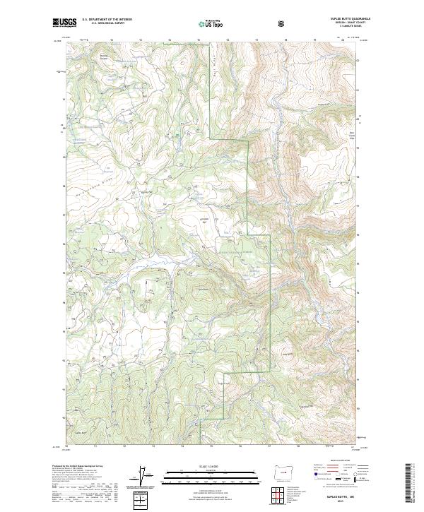 USGS Topographic Map – Suplee Butte