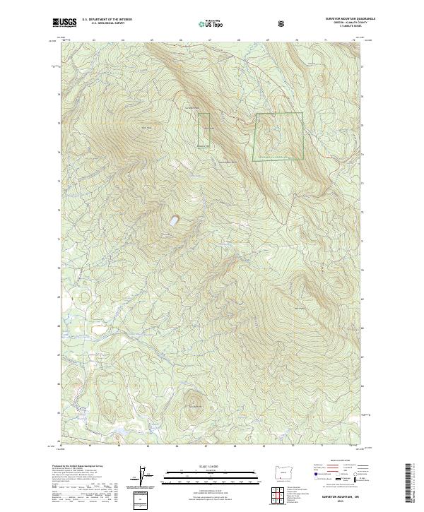 USGS Topographic Map – Surveyor Mountain