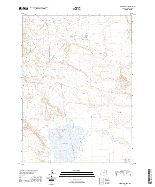 USGS Topographic Map – Surveyors Lake