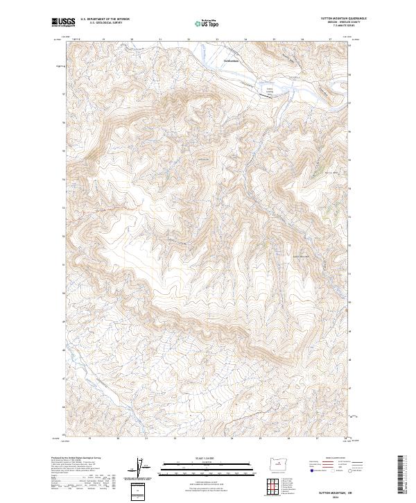 USGS Topographic Map – Sutton Mountain