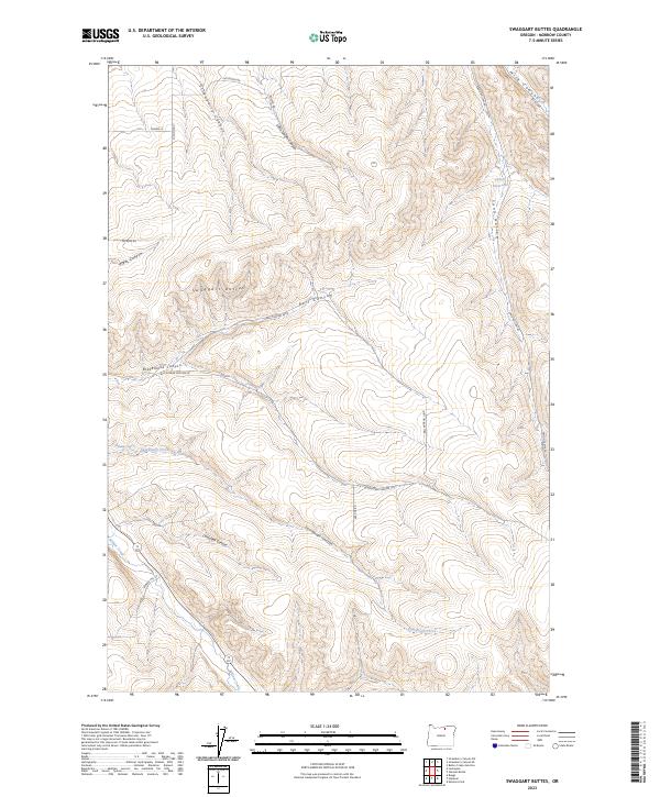 USGS Topographic Map – Swaggart Buttes