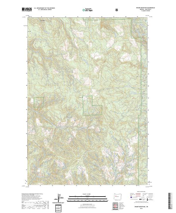 USGS Topographic Map – Swamp Mountain