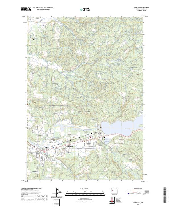 USGS Topographic Map – Sweet Home