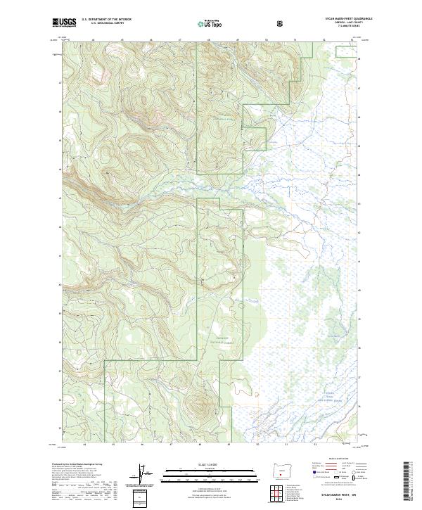 USGS Topographic Map – Sycan Marsh West
