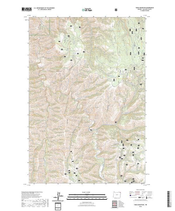 USGS Topographic Map – Table Mountain