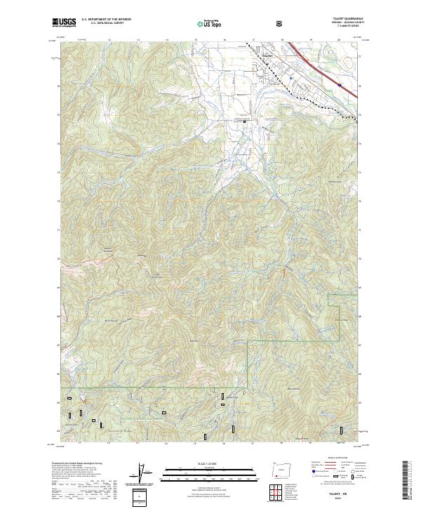 USGS Topographic Map – Talent