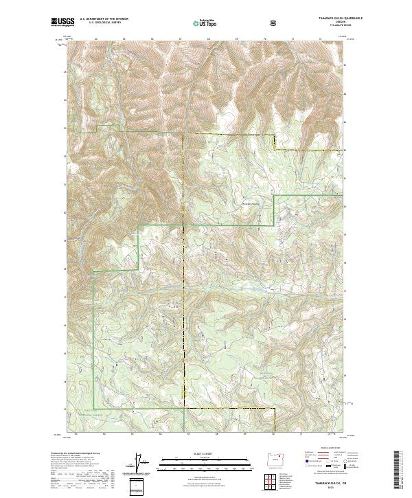 USGS Topographic Map – Tamarack Gulch