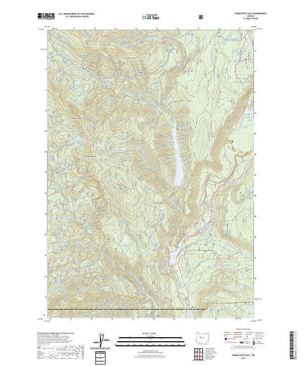 USGS Topographic Map – Tamolitch Falls