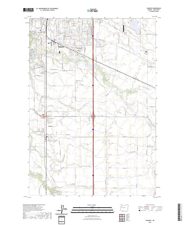 USGS Topographic Map – Tangent