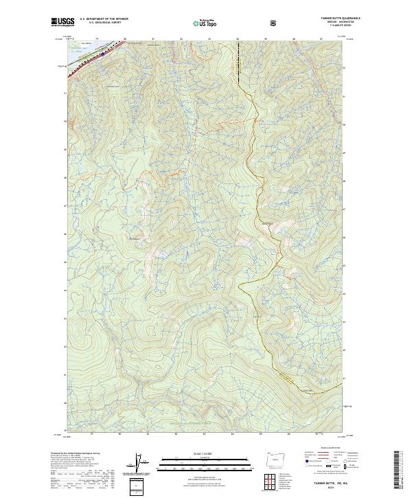 USGS Topographic Map – Tanner Butte