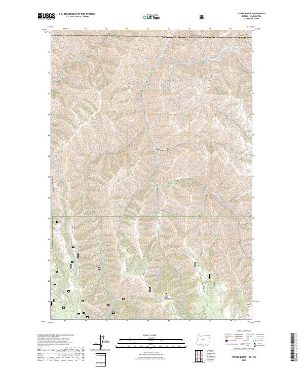 USGS Topographic Map – Teepee Butte