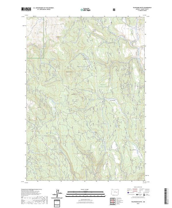 USGS Topographic Map – Telephone Butte