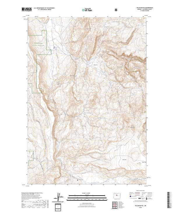 USGS Topographic Map – Teller Butte