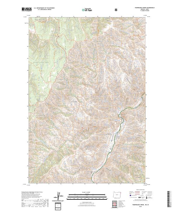 USGS Topographic Map – Temperance Creek
