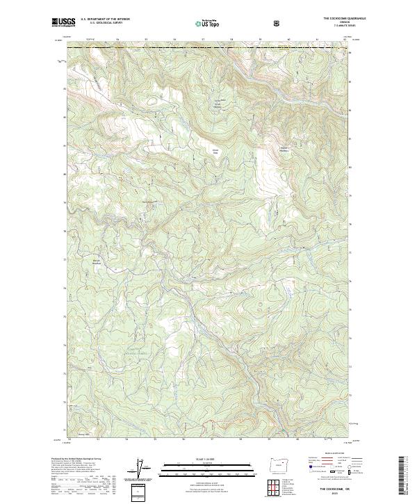 USGS Topographic Map – The Cockscomb