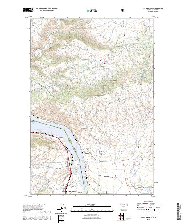 USGS Topographic Map – The Dalles North