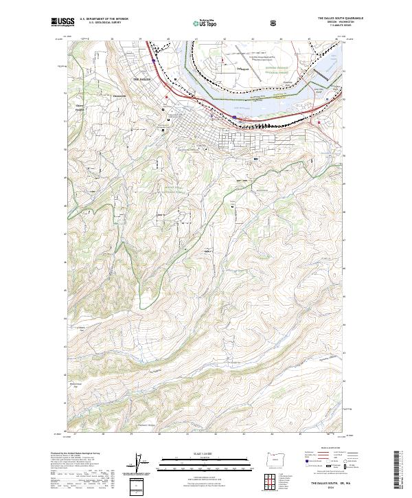 USGS Topographic Map – The Dalles South