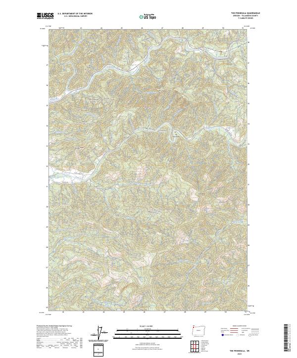 USGS Topographic Map – The Peninsula