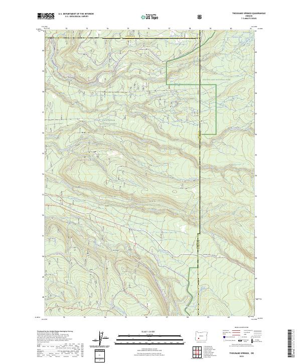 USGS Topographic Map – Thousand Springs