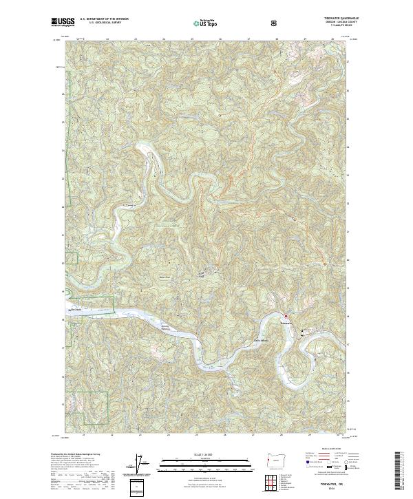 USGS Topographic Map – Tidewater