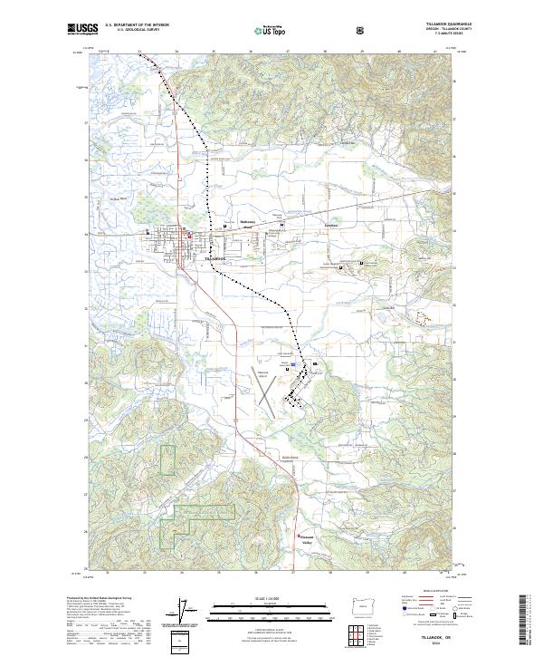 USGS Topographic Map – Tillamook