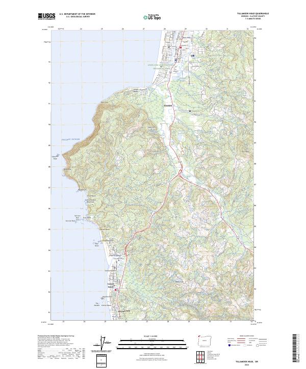 USGS Topographic Map – Tillamook Head