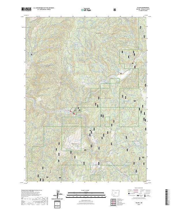 USGS Topographic Map – Tiller