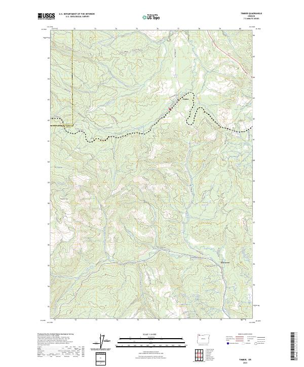 USGS Topographic Map – Timber