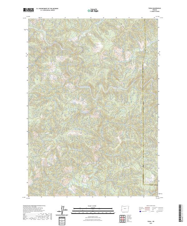USGS Topographic Map – Tioga