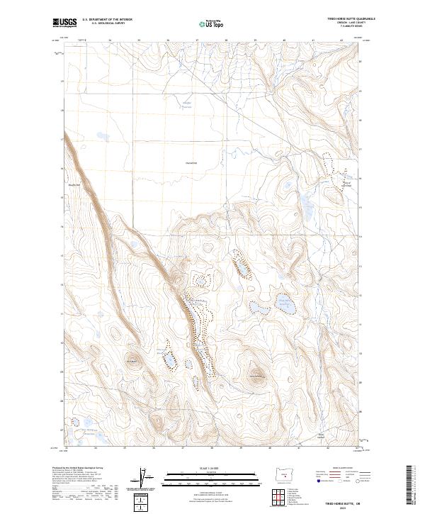 USGS Topographic Map – Tired Horse Butte