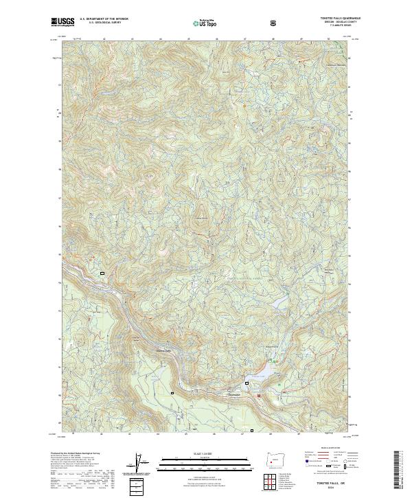 USGS Topographic Map – Toketee Falls