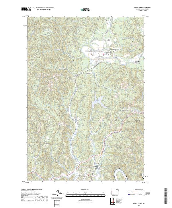 USGS Topographic Map – Toledo North